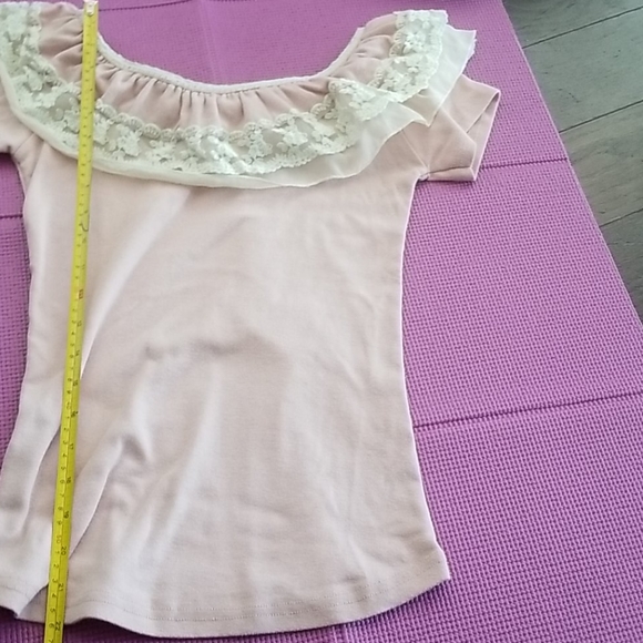 Pink lace collar ruffle shirt - Picture 9 of 9